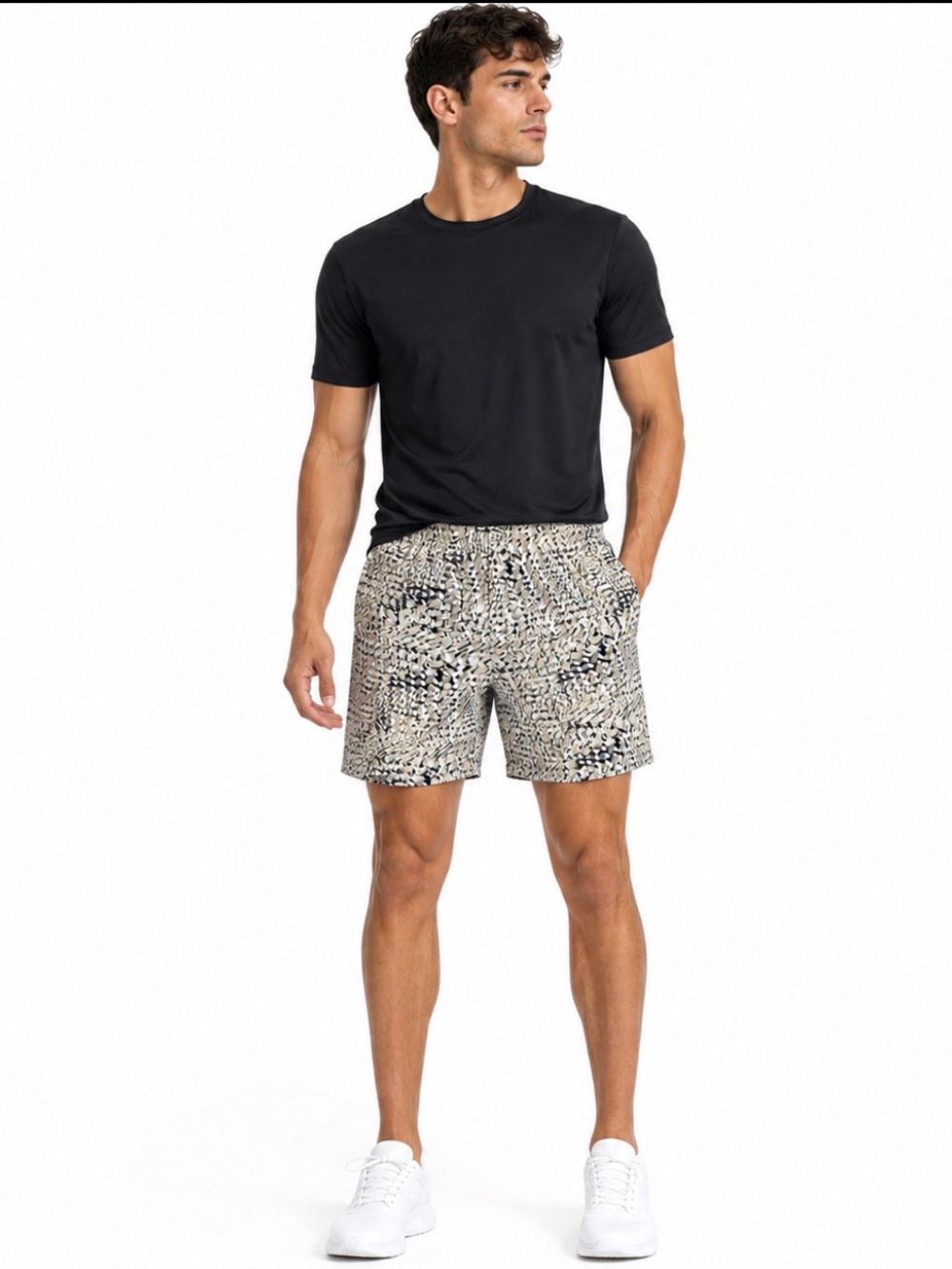 Tek Gear Men’s Performance Athletic Shorts Abstract Print L